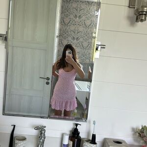 cute pink cheetah print dress/swimsuit coverup